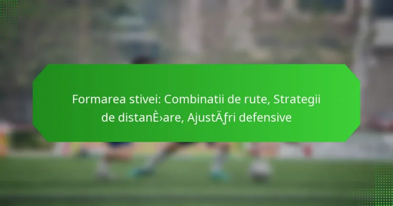 Formarea stivei: Combinatii de rute, Strategii de distanțare, Ajustări defensive
