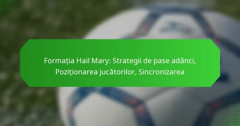 Formația Hail Mary: Strategii de pase adânci, Poziționarea jucătorilor, Sincronizarea