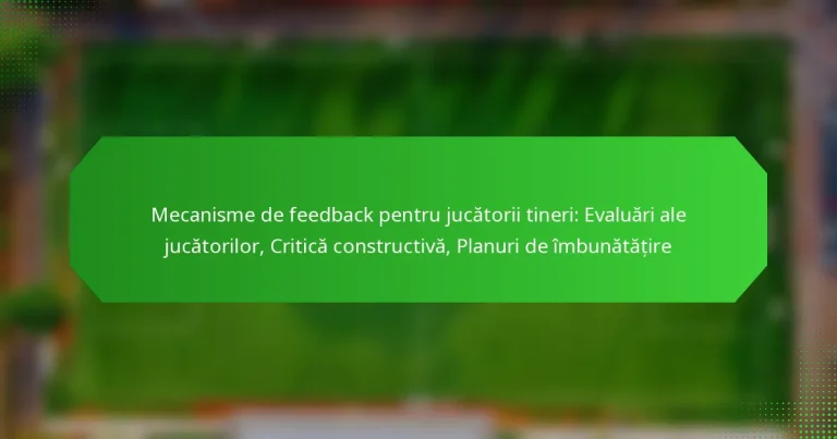 Mecanisme de feedback pentru jucătorii tineri: Evaluări ale jucătorilor, Critică constructivă, Planuri de îmbunătățire