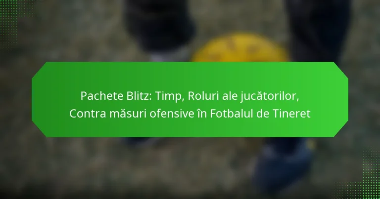 Pachete Blitz: Timp, Roluri ale jucătorilor, Contra măsuri ofensive în Fotbalul de Tineret